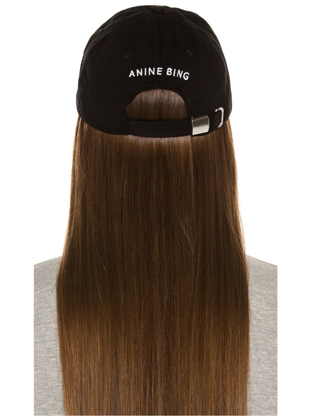 🔥 Anine Bing Sport Jeremy Baseball Cap in Black with White Logo - Picture 3 of 8